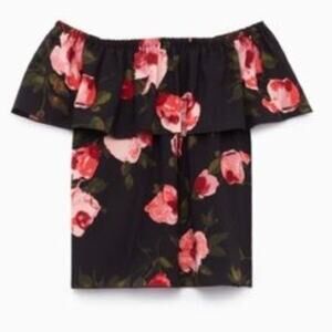 Aritzia Wilfred Floral Ruffle Top